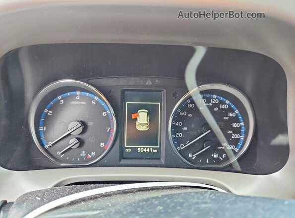 2T3ZFREV4JW481365 2018 TOYOTA RAV4 White Instrument cluster view