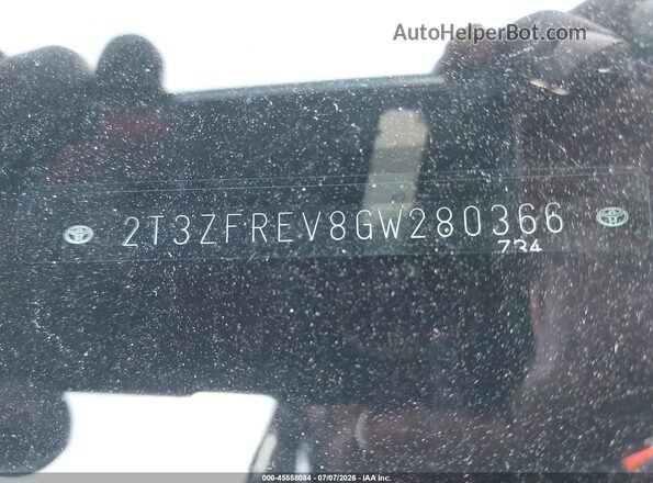 2T3ZFREV8GW280366 2016 TOYOTA RAV4 Black ძრავის განყოფილების ხედი