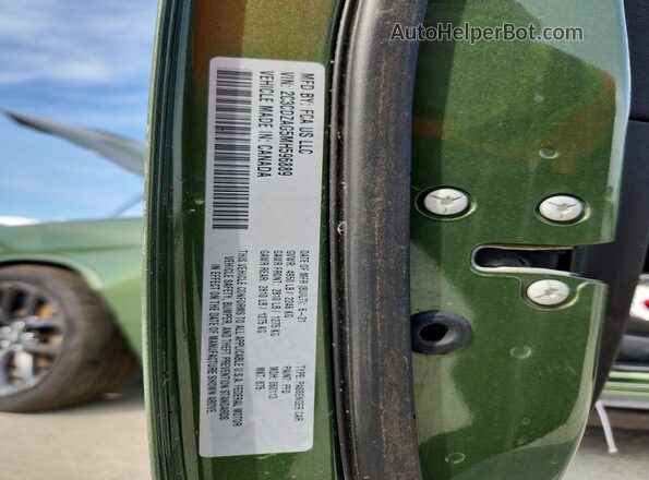 2C3CDZAG5MH596889 2021 DODGE CHALLENGER Green Սալոնի 360 աստիճան տեսք