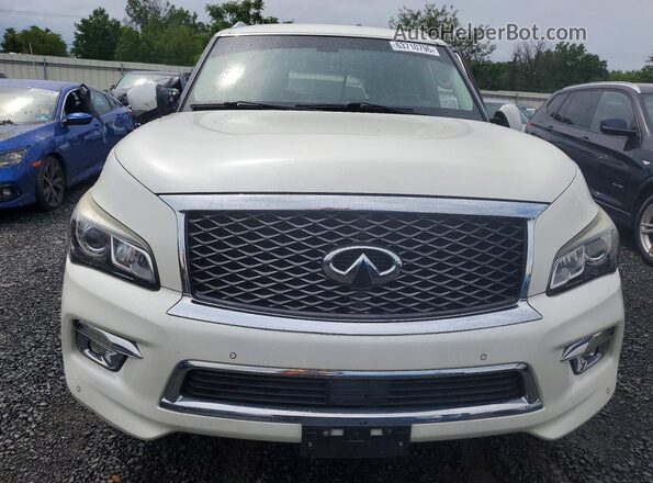 JN8AZ2NF3G9610455 2016 INFINITI QX80 White Հետևի տեսք
