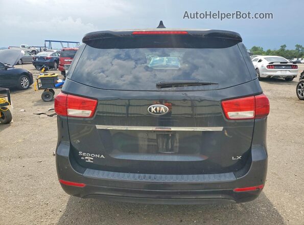 KNDMB5C19H6225913 2017 KIA SEDONA Black წინა სალონის ხედი