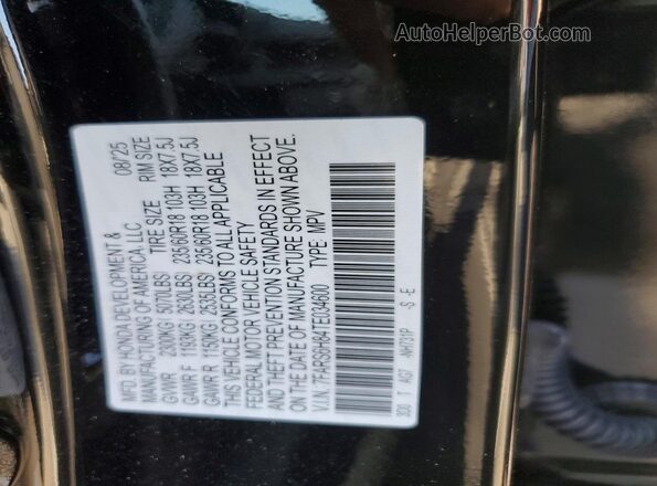 7FARS6H84TE034600 2026 HONDA CR-V Black 360 interior view