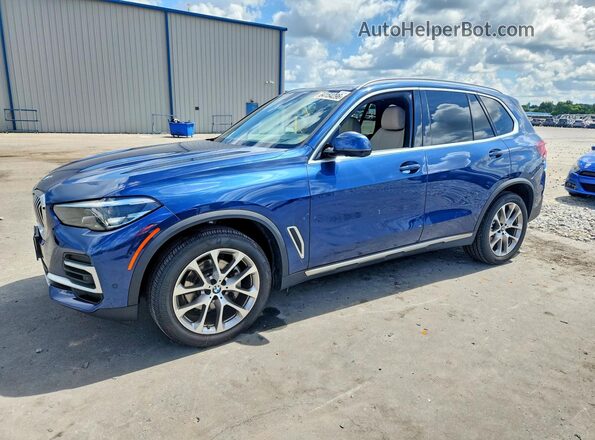 5UXCR6C07N9K71186 2022 BMW X5 Blue Rear left
