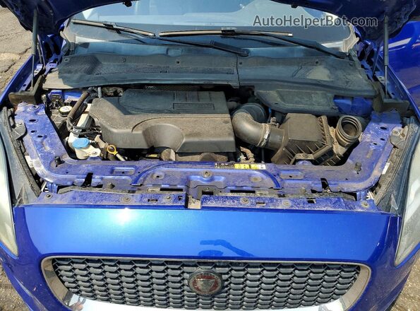 SADFJ2FX0J1Z13509 2018 JAGUAR E-PACE Blue Вид підкапотного простору