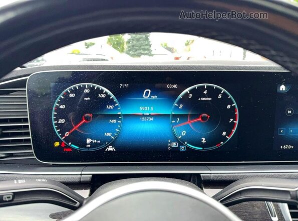4JGFB4KB4LA008641 2020 MERCEDES-BENZ GLE White Вид щитка приладів