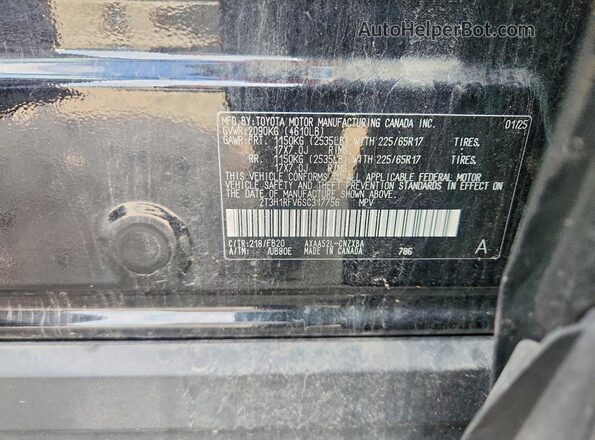 2T3H1RFV6SC317756 2025 TOYOTA RAV4 Black 360 interior view