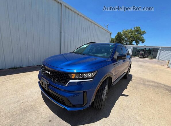 5XYRL4LC1PG222739 2023 KIA SORENTO Blue Trasero derecho