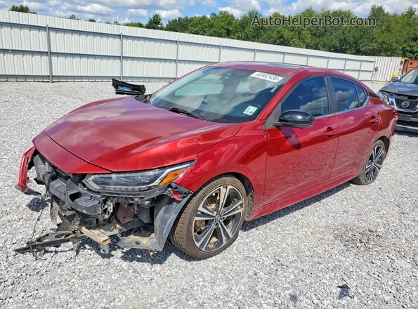 3N1AB8DV9MY307880 2021 NISSAN SENTRA Red Trasero izquierdo