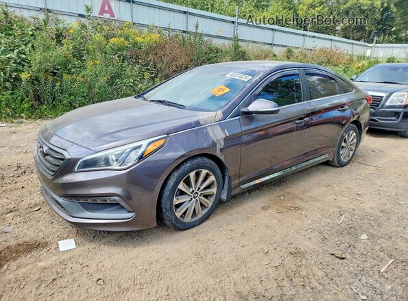 5NPE34AF0HH441259 2017 HYUNDAI SONATA Brown Trasero izquierdo