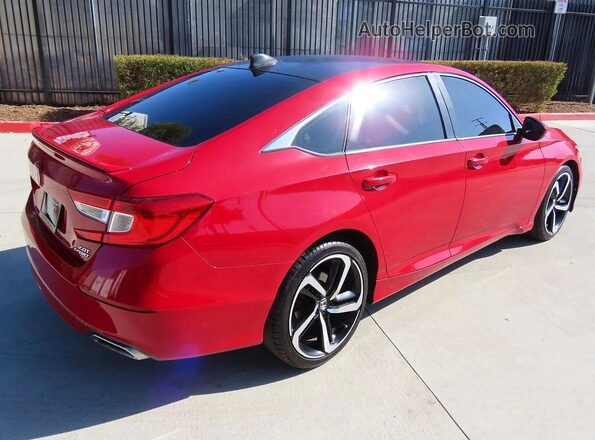 1HGCV2F31KA024804 2019 HONDA ACCORD Red Przód prawy