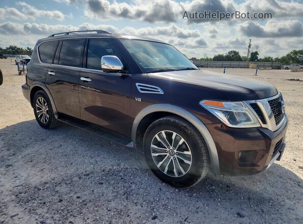 JN8AY2ND5JX002666 2018 NISSAN ARMADA Burgundy Դիմացի տեսք