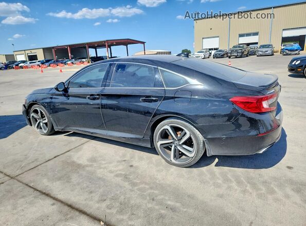 1HGCV1F38KA045501 2019 HONDA ACCORD Black Tył prawy