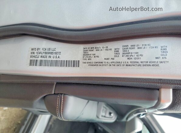 1C4RJYB69R8518272 2024 JEEP CHEROKEE Silver სალონის 360-გრადუსიანი ხედი