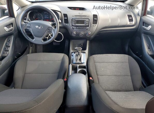 3KPFK4A71JE190309 2018 KIA FORTE Burgundy ხელსაწყოთა პანელის ხედი