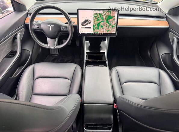 5YJ3E1EB6JF054422 2018 TESLA MODEL Gray Rear seats view