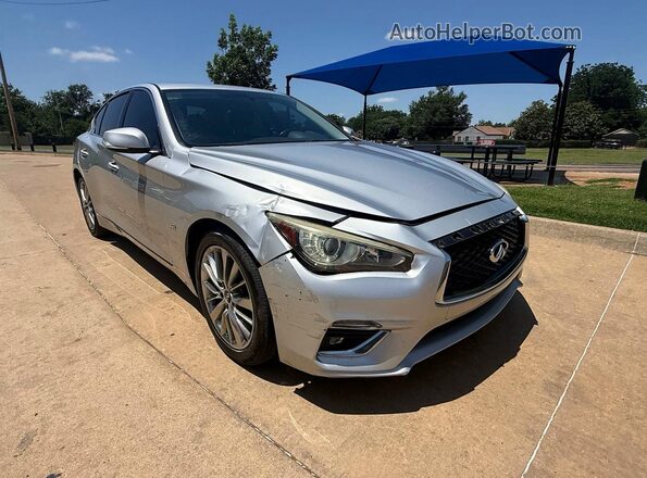 JN1EV7AR4JM440734 2018 INFINITI Q50 Серебряный Задняя левая четверть