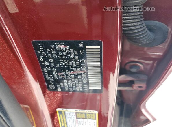 KM8J33A27JU631105 2018 HYUNDAI TUCSON Red VIN կոդի պիտակի տեսք
