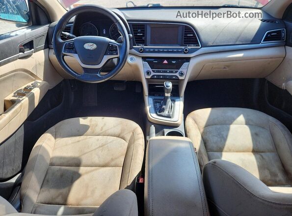 KMHD84LF6HU177802 2017 HYUNDAI ELANTRA Red Vista del cuadro de instrumentos