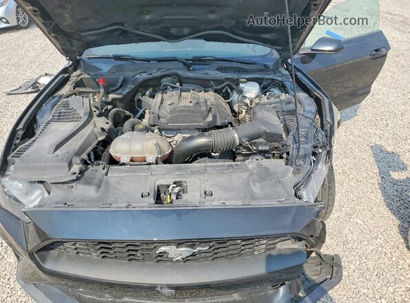 1FA6P8THXJ5179941 2018 FORD MUSTANG Black ძრავის განყოფილების ხედი