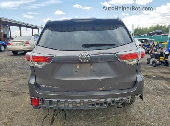 5TDZARFH3GS021163 2016 TOYOTA HIGHLANDER Gray Սալոնի դիմացի տեսք