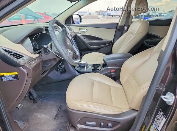 KM8SMDHF6HU220157 2017 HYUNDAI SANTA FE Brown Widok deski rozdzielczej