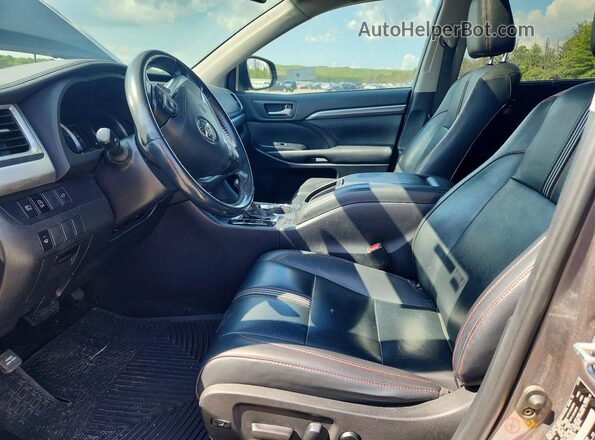 5TDJZRFH2KS963638 2019 TOYOTA HIGHLANDER Gray Առջևի վահանակի տեսք