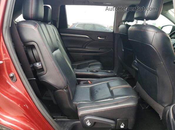 5TDKZRFHXKS324055 2019 TOYOTA HIGHLANDER Burgundy Vista del compartimento del motor