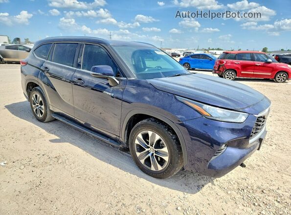 5TDGARAH0LS500214 2020 TOYOTA HIGHLANDER Blue Front view