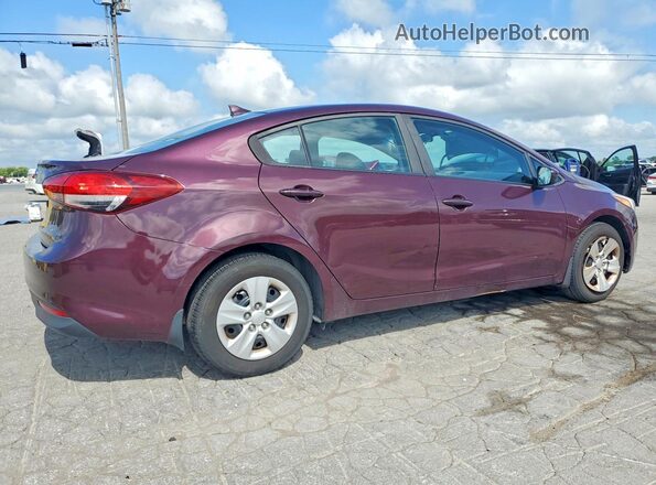 3KPFK4A71JE190309 2018 KIA FORTE Burgundy წინა მარჯვენა