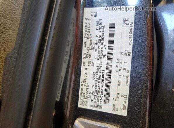 1FMCU9J97HUB40212 2017 FORD ESCAPE Gray Widok wnętrza 360 stopni