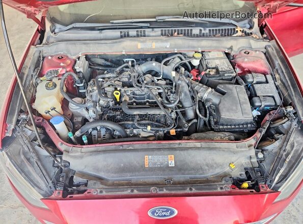 3FA6P0HD3HR257779 2017 FORD FUSION Maroon Vista del compartimento del motor