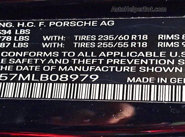 WP1AA2A57MLB08979 2021 PORSCHE MACAN Black Vista de los asientos traseros