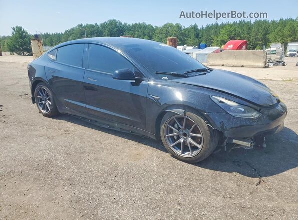 5YJ3E1EA2NF187191 2022 TESLA MODEL Черный Вид спереди