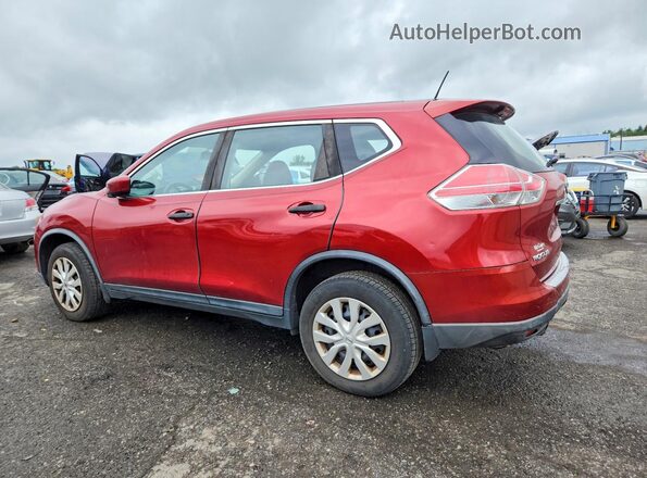 KNMAT2MV1GP717537 2016 NISSAN ROGUE Красный Задняя правая четверть