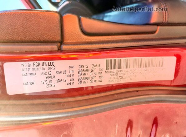 1C4RJFCG6JC222980 2018 JEEP GRAND Red Панорамний вид салону 360°