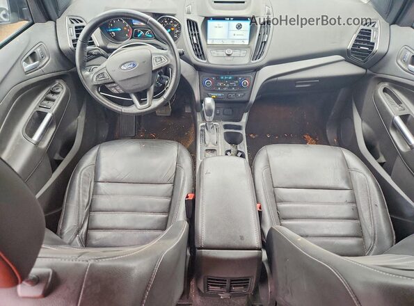 1FMCU9HD6JUB09467 2018 FORD ESCAPE Gray Вид щитка приладів