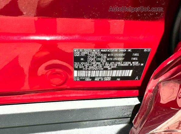 2T3P1RFV4PW374488 2023 TOYOTA RAV4 Red უკანა სალონის ხედი