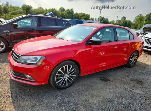 3VWD17AJXGM303354 2016 VOLKSWAGEN JETTA Красный Задняя левая четверть