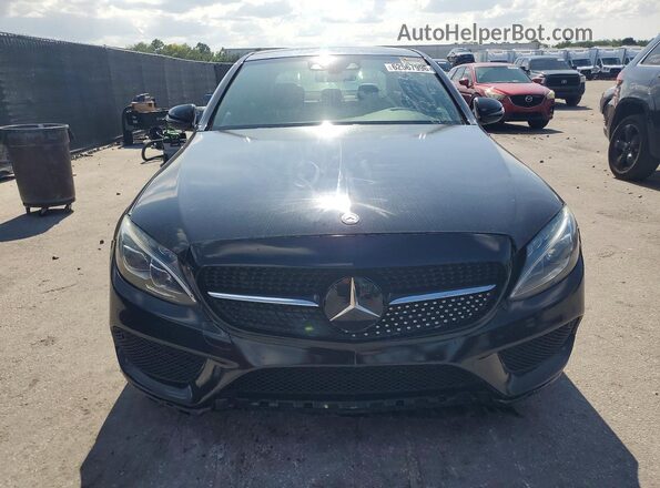 55SWF6EB1GU103007 2016 MERCEDES-BENZ C-CLASS Black Rear view