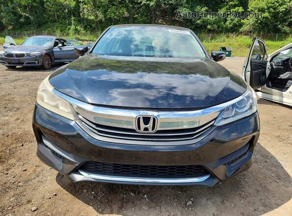 1HGCR2F33GA057928 2016 HONDA ACCORD Black Widok z tyłu