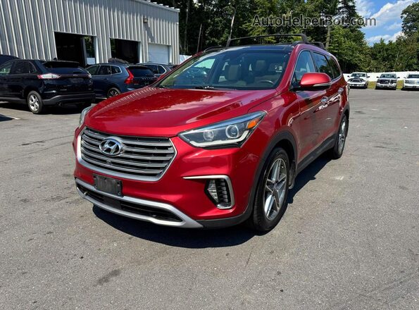 KM8SRDHF3HU202748 2017 HYUNDAI SANTA Red Tył lewy