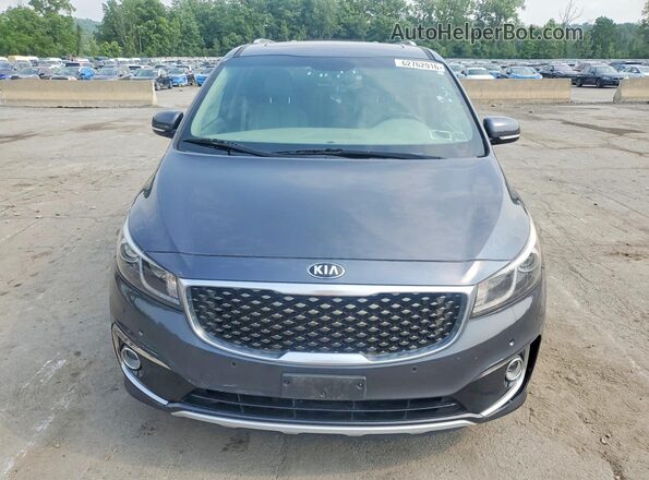 KNDME5C19G6171308 2016 KIA SEDONA Gray Вид ззаду