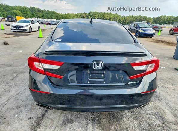1HGCV1F30JA048293 2018 HONDA ACCORD Черный Вид салона спереди