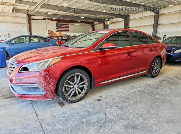 5NPE34AB1HH554330 2017 HYUNDAI SONATA Red Հետևի ձախ