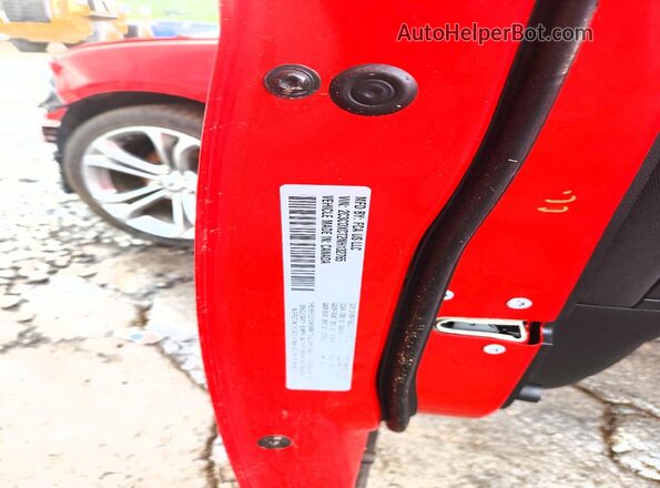 2C3CDXCT2NH132765 2022 DODGE CHARGER Red Widok naklejki z numerem VIN