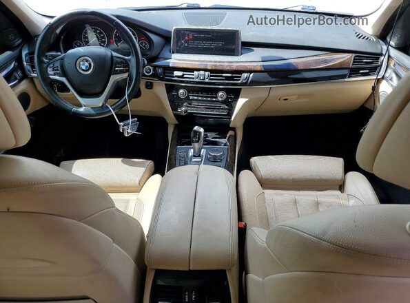 5UXKT0C59G0S75866 2016 BMW X5 White ხელსაწყოთა პანელის ხედი