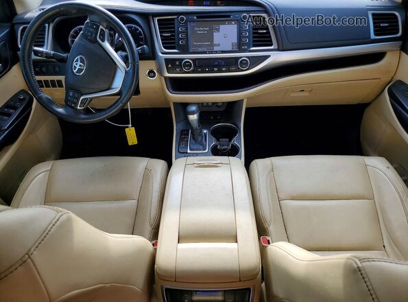 5TDJZRFH0HS416912 2017 TOYOTA HIGHLANDER White ხელსაწყოთა პანელის ხედი