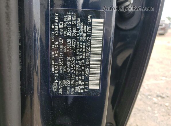KM8R7DGE1RU655572 2024 HYUNDAI PALISADE Blue Vista interior de 360 grados