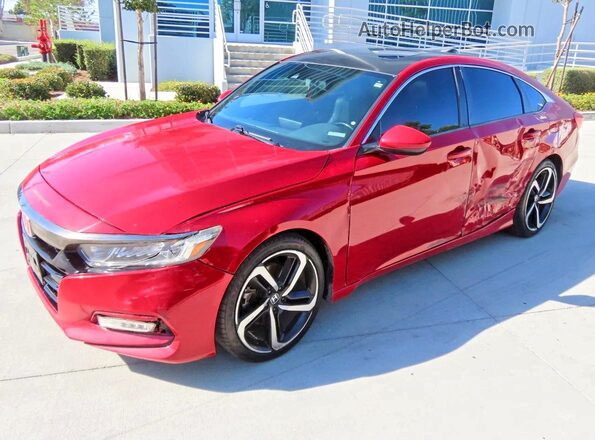 1HGCV2F31KA024804 2019 HONDA ACCORD Red Tył prawy