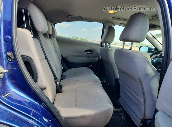 3CZRU5H50GM724748 2016 HONDA HR-V Blue Widok wnętrza z tyłu